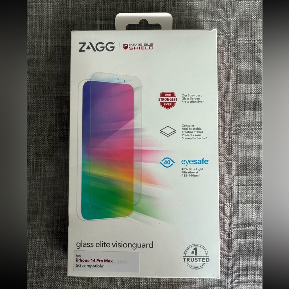 ZAGG GLASS ELITE VISIONGUARD SCREEN PROTECTOR FOR IPHONE 14 PRO MAX
